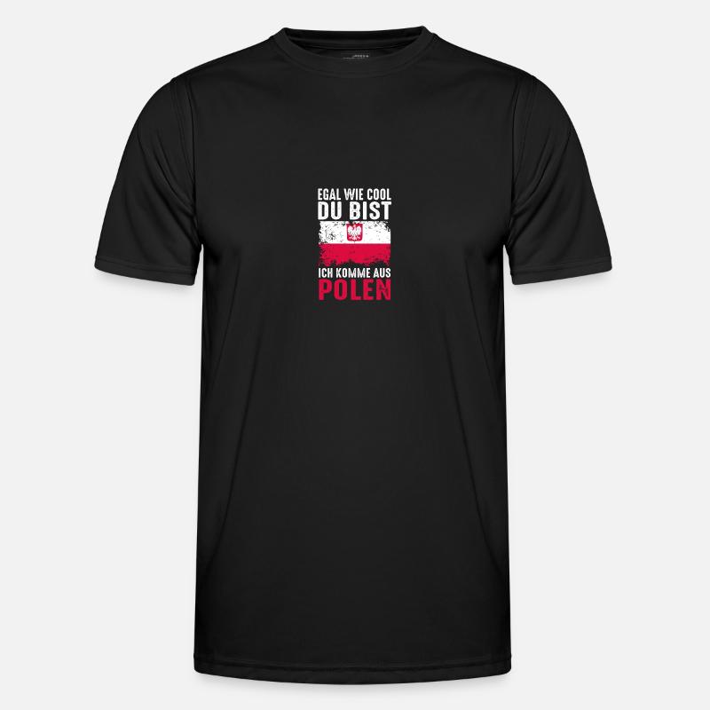 Pole Polnisch Polen - Männer Funktions-T-Shirt - Schwarz