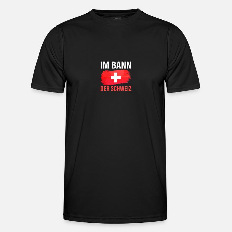 Schweizer Schweiz - Männer Funktions-T-Shirt - Schwarz