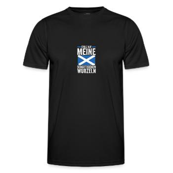 Scots Scottish Scotland - Men's Functional T-Shirt - black - Front - AI Model Male 178 dark (178cm)