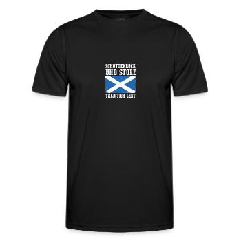 Scots Scottish Scotland - Men's Functional T-Shirt - black - Front - AI Model Male 178 dark (178cm)