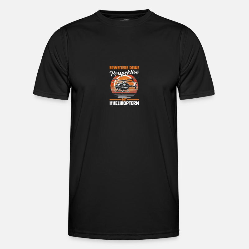 Pilot Helicopter Helicopter - Men's Functional T-Shirt - black