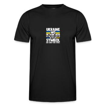 Ukrainer Ukraine - Männer Funktions-T-Shirt - Schwarz - Vorne - AI Model Male 178 dark (178cm)