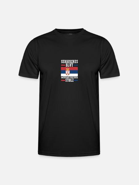 Serbe Serbe Serbie - T-shirt sport Homme - noir