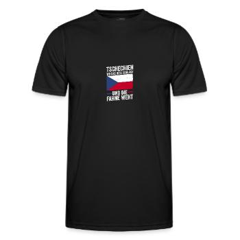 Czechs Czech Czech Republic - Men's Functional T-Shirt - black - Front - AI Model Male 178 dark (178cm)