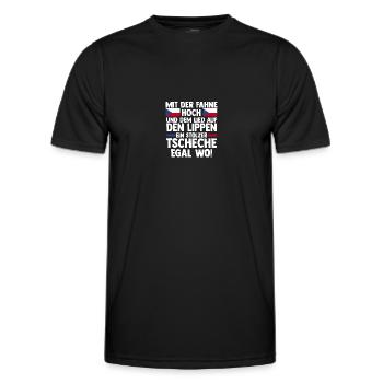 Czechs Czech Czech Republic - Men's Functional T-Shirt - black - Front - AI Model Male 178 dark (178cm)