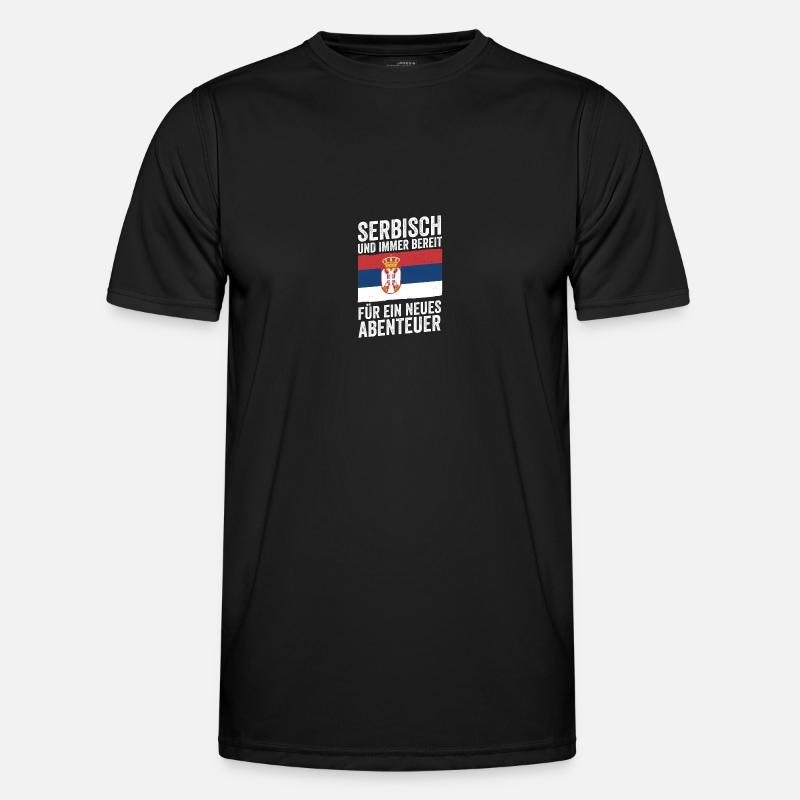 Serben Serbisch Serbien - Männer Funktions-T-Shirt - Schwarz