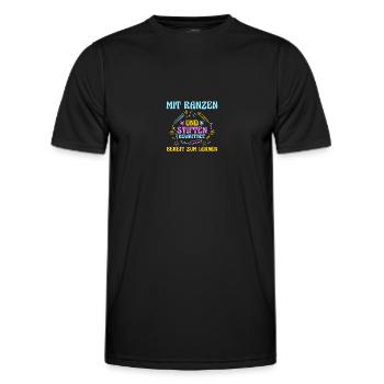 Kita Abgänger Schulanfang Schulkind Dino Einschulu - Männer Funktions-T-Shirt - Schwarz - Vorne - AI Model Male 178 dark (178cm)