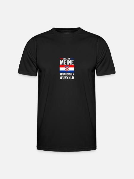 Croate Croate Croatie - T-shirt sport Homme - noir