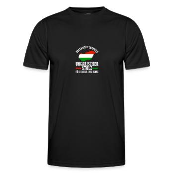 Ungar Ungarisch Ungarn - Männer Funktions-T-Shirt - Schwarz - Vorne - AI Model Male 178 dark (178cm)