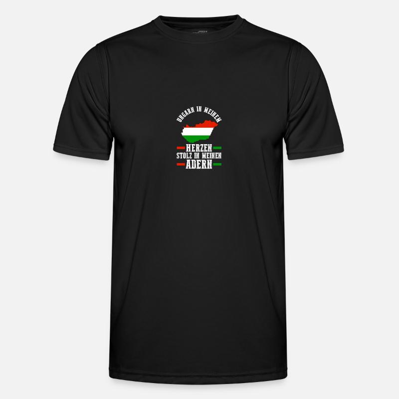 Ungar Ungarisch Ungarn - Männer Funktions-T-Shirt - Schwarz