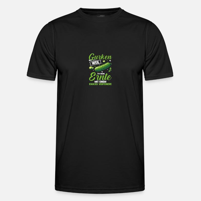 Gärtner Gurke Bauer Garten - Männer Funktions-T-Shirt - Schwarz