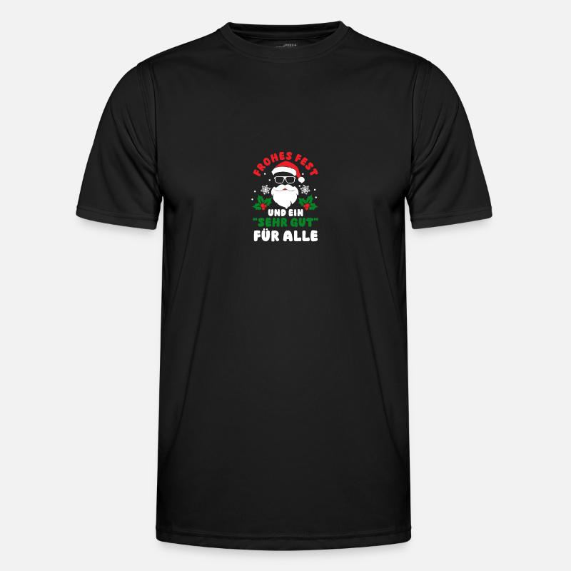 Weihnachtsmann Weihnachten Schule Lehrer - Männer Funktions-T-Shirt - Schwarz