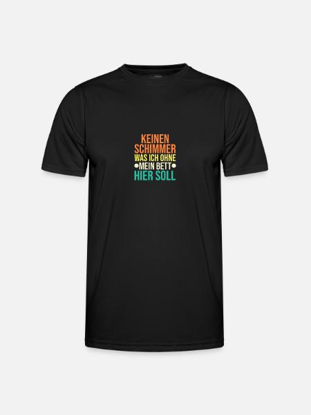 Late riser Shlafen lazy - Men's Functional T-Shirt - black