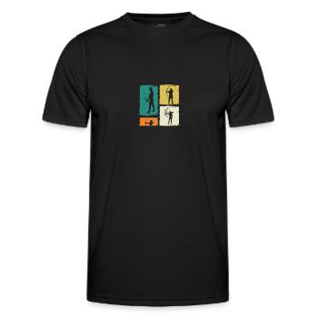 Bogenschütze Bogenschießen - Männer Funktions-T-Shirt - Schwarz - Vorne - AI Model Male 178 dark (178cm)