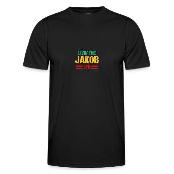 Jacob - T-shirt sport Homme - noir - Devant - AI Model Male 178 dark (178cm)