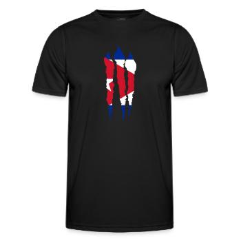 Kuba Flagge Karibik Urlaub Cuba Reise Havanna - Männer Funktions-T-Shirt - Schwarz - Vorne - AI Model Male 178 dark (178cm)