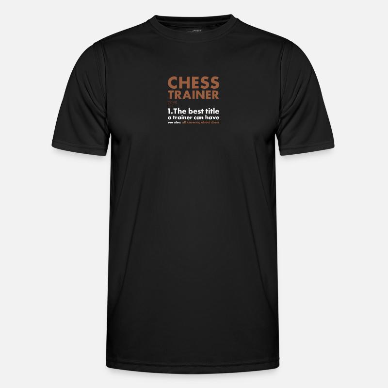 Chess Player Trainer Definition Chess - Männer Funktions-T-Shirt - Schwarz