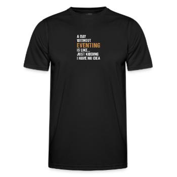 Cavalier Une journée sans concours complet - T-shirt sport Homme - noir - Devant - AI Model Male 178 dark (178cm)
