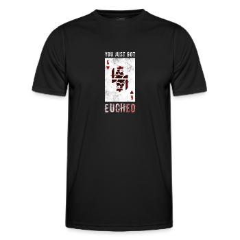 Card Games Skat Poker Euched - Men's Functional T-Shirt - black - Front - AI Model Male 178 dark (178cm)