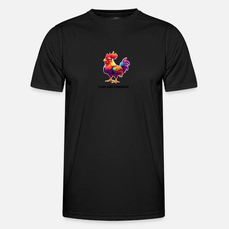 FLAP AND CONQUER - Männer Funktions-T-Shirt - Schwarz