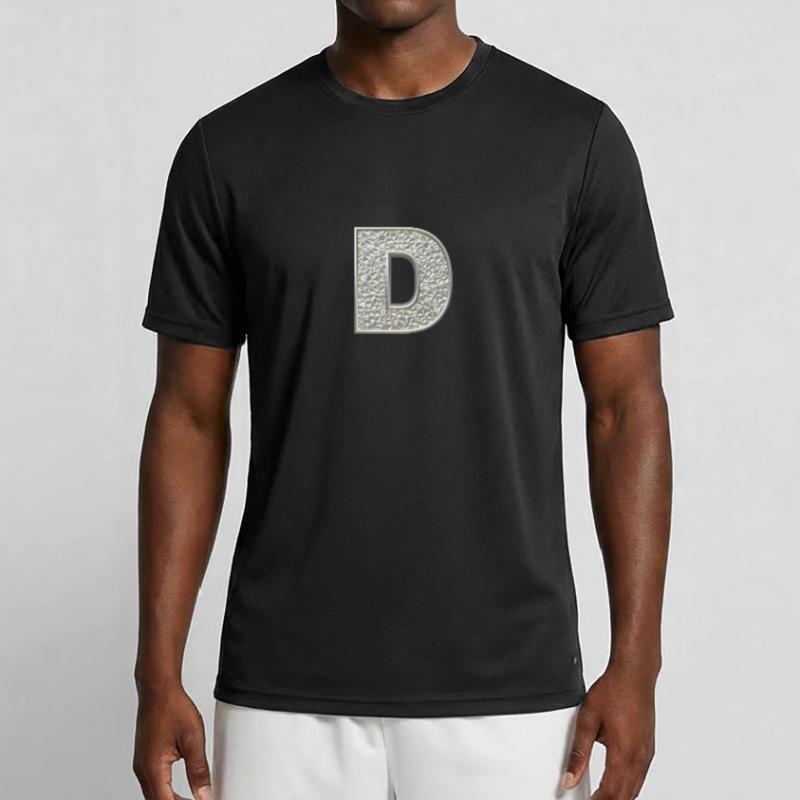 D, lettre, lettre D, initiale, initiale D, monogramme, T-shirt sport Homme