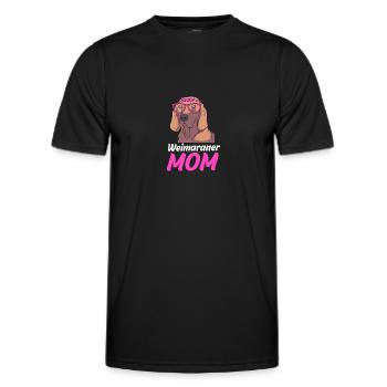 Weimaraner - Männer Funktions-T-Shirt - Schwarz - Vorne - AI Model Male 178 dark (178cm)