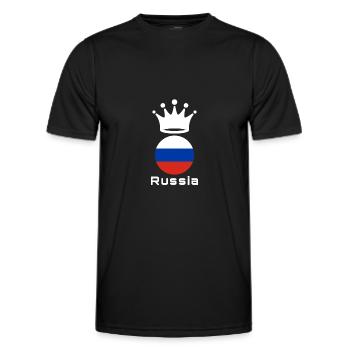 Russia - Men's Functional T-Shirt - black - Front - AI Model Male 178 dark (178cm)