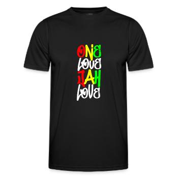 Rasta Liebe - Männer Funktions-T-Shirt - Schwarz - Vorne - AI Model Male 178 dark (178cm)