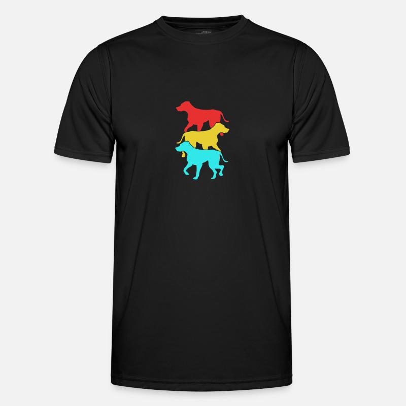 Rhodesian Ridgeback - Männer Funktions-T-Shirt - Schwarz