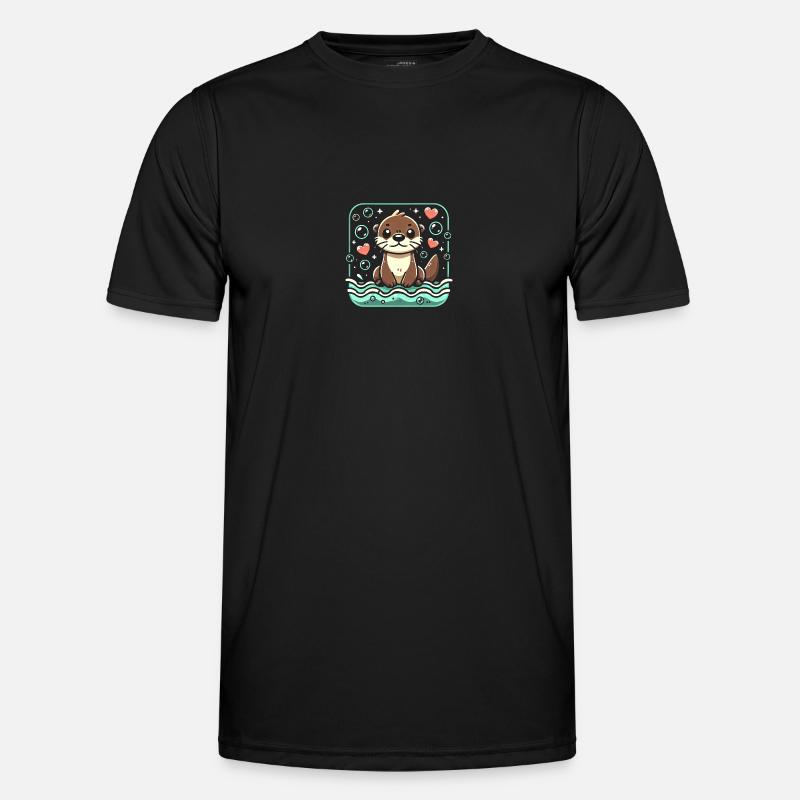 Otters Make Everything Better Cute Wildlife Lover - Men's Functional T-Shirt - black