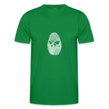 Internet one world - Men's Functional T-Shirt - kelly green - Front - AI Model Male 178 dark (178cm)