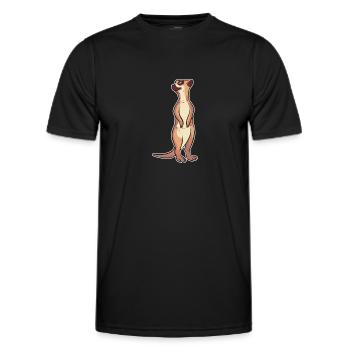 Erdmännchen - Männer Funktions-T-Shirt - Schwarz - Vorne - AI Model Male 178 dark (178cm)