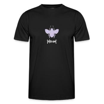 Abeille pastel violette Abeille tolérante Soyez tolérante - T-shirt sport Homme - noir - Devant - AI Model Male 178 dark (178cm)