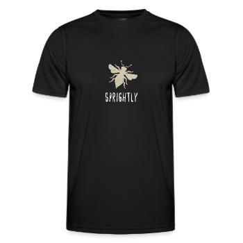 Beige Bee Sprightly Biene Be Sprightly - Men's Functional T-Shirt - black - Front - AI Model Male 178 dark (178cm)