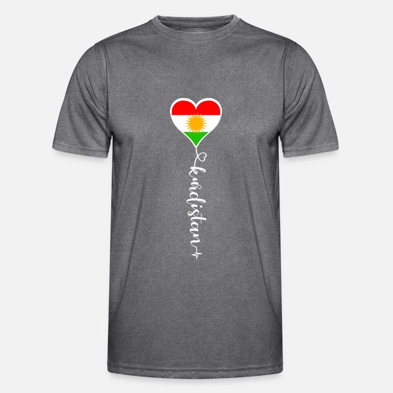 Kurdistan Flagge Bakur Bashur Rojava Rojhlt Newroz Männer Funktions-T-Shirt