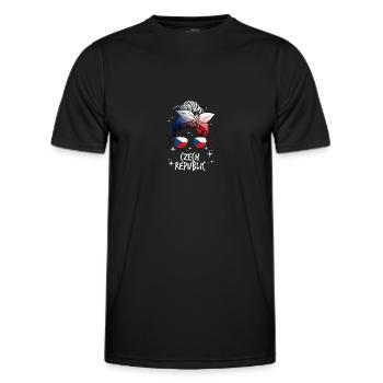Tschechische Republik - Männer Funktions-T-Shirt - Schwarz - Vorne - AI Model Male 178 dark (178cm)