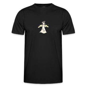 Schutzengel mit Heiligenschein - Männer Funktions-T-Shirt - Schwarz - Vorne - AI Model Male 178 dark (178cm)