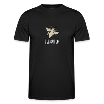 Beige Bee Delighted Biene Be Delighted - Men's Functional T-Shirt - black - Front - AI Model Male 178 dark (178cm)