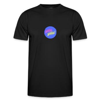 Yalla, Arabic tshirt - Men's Functional T-Shirt - black - Front - AI Model Male 178 dark (178cm)