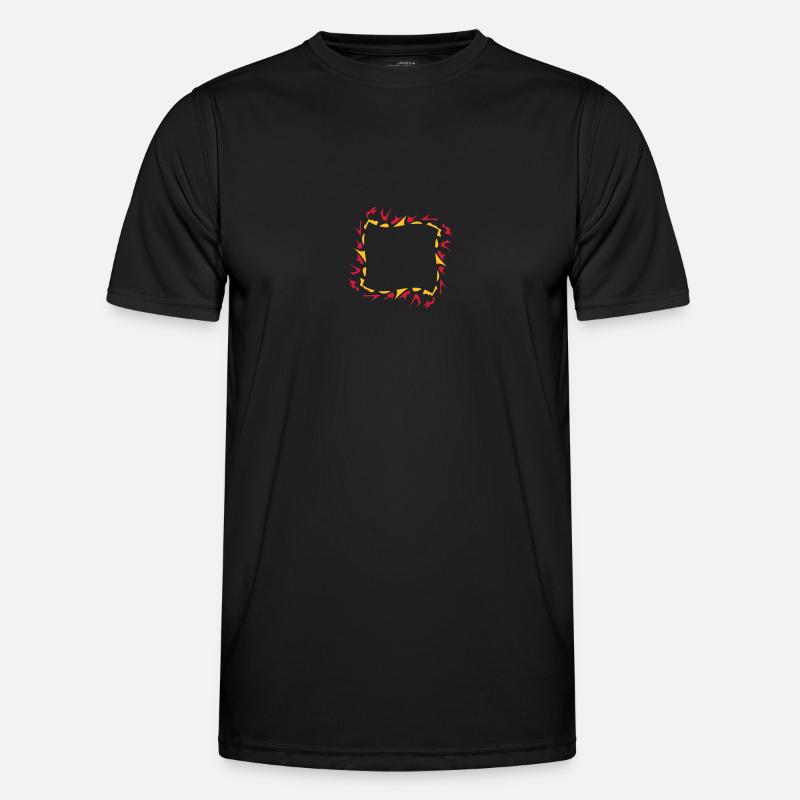 Abstrait feu flamme structure T-shirt sport Homme