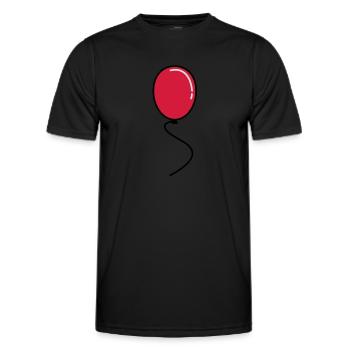 ballon_f3 - Männer Funktions-T-Shirt - Schwarz - Vorne - AI Model Male 178 dark (178cm)