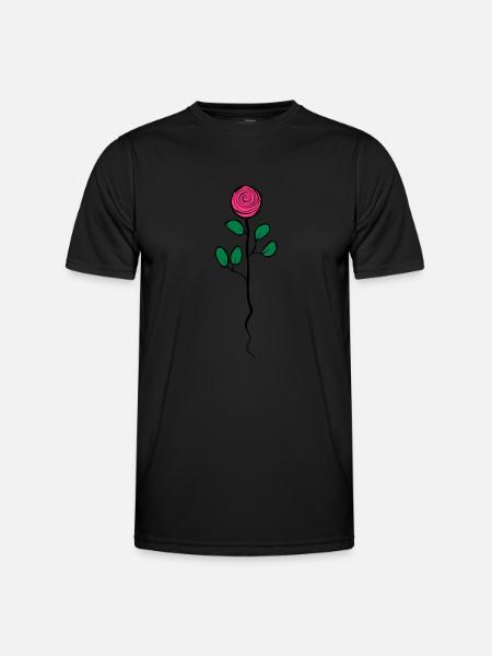 rose - Men's Functional T-Shirt - black