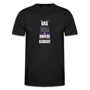 Das war die andere Schicht - Männer Funktions-T-Shirt - Schwarz - Vorne - AI Model Male 178 dark (178cm)