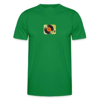 Tourne-disque - T-shirt sport Homme - vert - Devant - AI Model Male 178 dark (178cm)