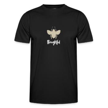 Beige Bee Thoughtful Biene Be Thoughtful - Men's Functional T-Shirt - black - Front - AI Model Male 178 dark (178cm)