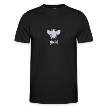 Abeille pastel violette Abeille joyeuse Soyez joyeuse - T-shirt sport Homme - noir - Devant - AI Model Male 178 dark (178cm)