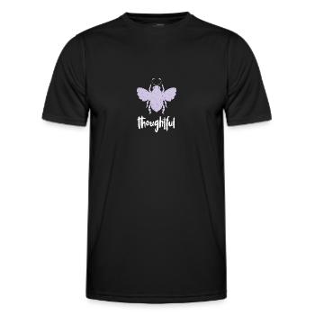 Abeille pastel violette Abeille réfléchie Soyez réfléchi - T-shirt sport Homme - noir - Devant - AI Model Male 178 dark (178cm)