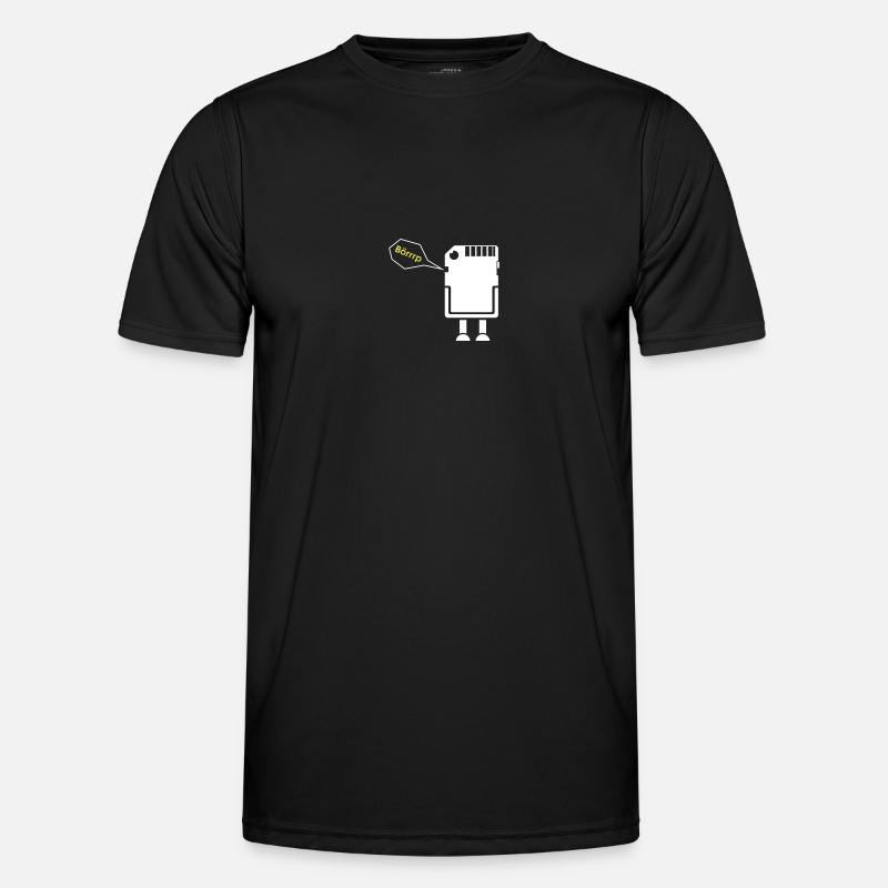 SD Männchen - Männer Funktions-T-Shirt - Schwarz