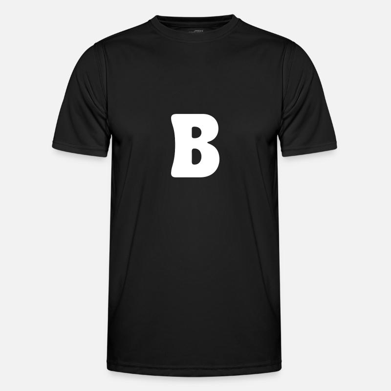 B - Männer Funktions-T-Shirt - Schwarz