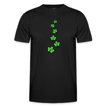 Ahornblatt Herbstlich Blätter - Männer Funktions-T-Shirt - Schwarz - Vorne - AI Model Male 178 dark (178cm)
